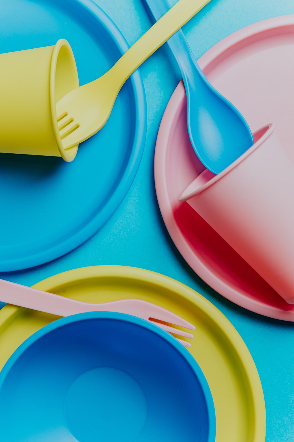 cutlery and utensils on a blue background