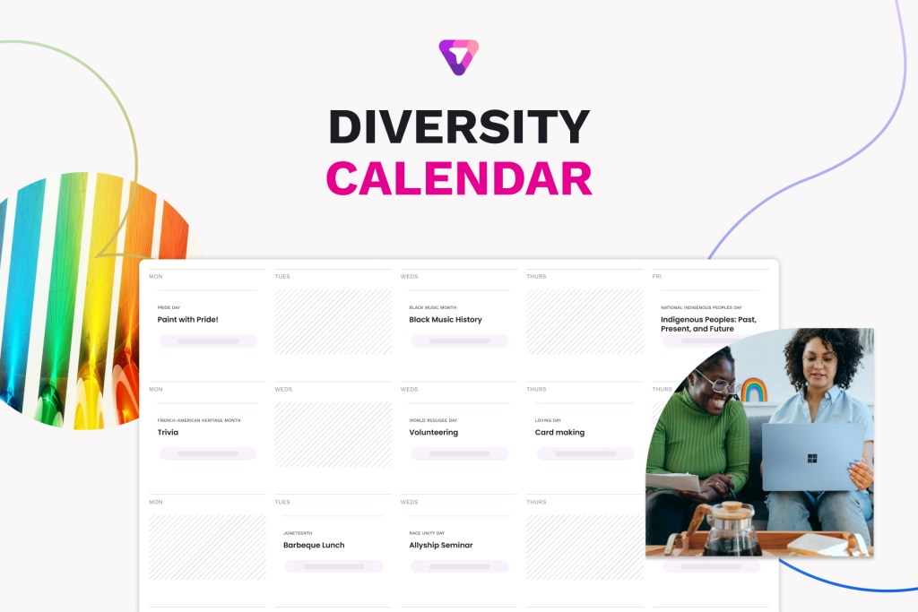 A screenshot of the Thriver Diversity, Equity & Inclusion Calendar for Workplaces