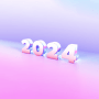 Digital image of a sign that reads, 2024.